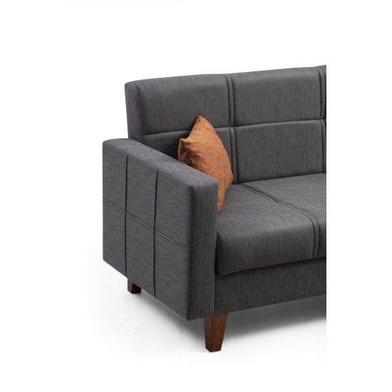 Corner Sofa-Bed Polya - Dark Grey Dark Grey Corner Sofa-Bed Polya - Dark Grey Dark Grey
