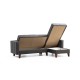 Corner Sofa-Bed Polya - Dark Grey Dark Grey Corner Sofa-Bed Polya - Dark Grey Dark Grey