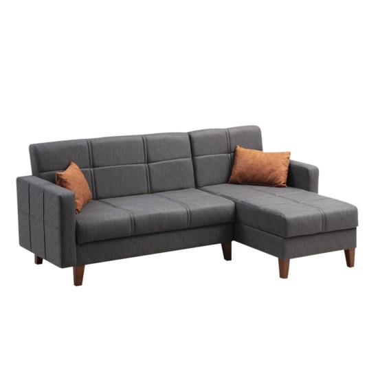Corner Sofa-Bed Polya - Dark Grey Dark Grey Corner Sofa-Bed Polya - Dark Grey Dark Grey