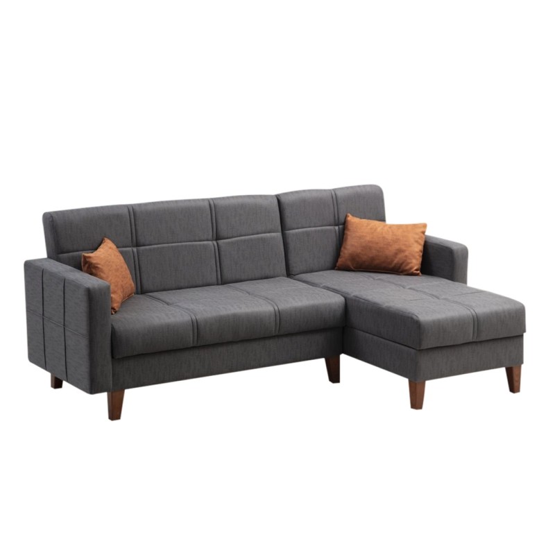 Corner Sofa-Bed Polya - Dark Grey Dark Grey
