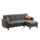 Corner Sofa-Bed Polya - Dark Grey Dark Grey Corner Sofa-Bed Polya - Dark Grey Dark Grey