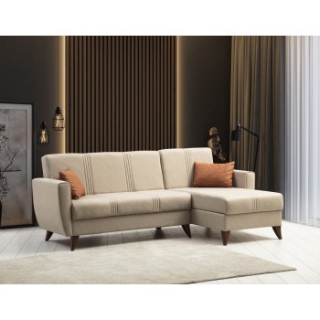 Corner Sofa-Bed Zaden - Beige Beige