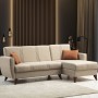 Corner Sofa-Bed Zaden - Beige Beige