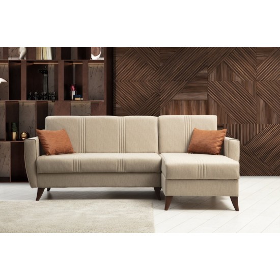 Corner Sofa-Bed Zaden - Beige Beige Corner Sofa-Bed Zaden - Beige Beige