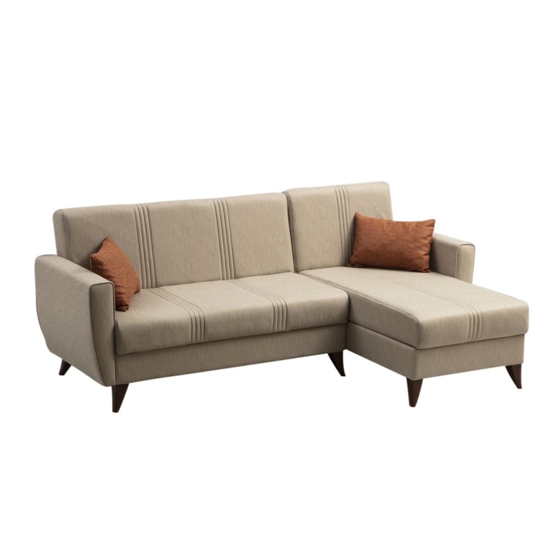 Corner Sofa-Bed Zaden - Beige Beige