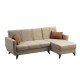 Corner Sofa-Bed Zaden - Beige Beige Corner Sofa-Bed Zaden - Beige Beige