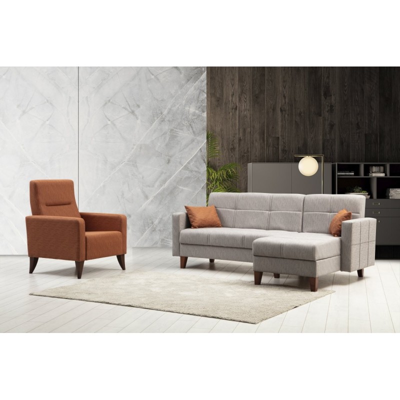 Sofa Set Polya L - Light Grey Light Grey