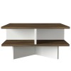 Τραπέζι Σαλονιού - Hamton - Χρώμα Καρυδί & Λευκό - 60x32x60εκ