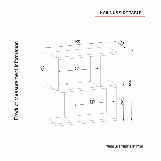 Side Table Karinus - White White Side Table Karinus - White White