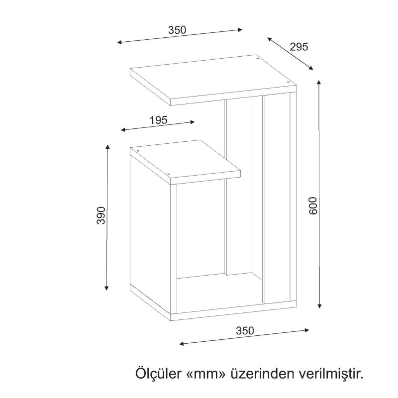 Side Table Sister - White White