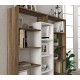 Βιβλιοθήκη - Ample - Χρώμα Λευκό & Καρυδί - 125x22x136εκ Βιβλιοθήκη - Ample - Χρώμα Λευκό & Καρυδί - 125x22x136εκ
