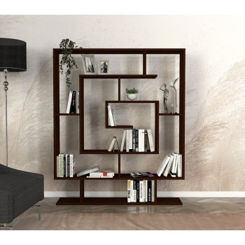 Βιβλιοθήκη - Sarmasik - Χρώμα Wenge - 125x22x150εκ