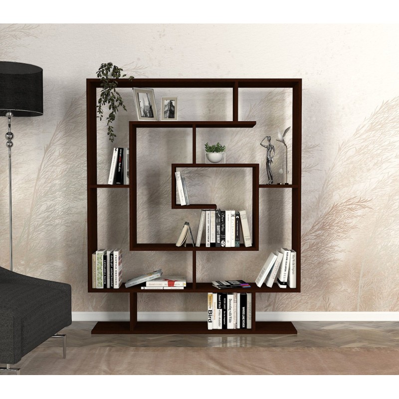 Βιβλιοθήκη - Sarmasik - Χρώμα Wenge - 125x22x150εκ