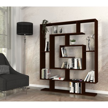 Βιβλιοθήκη - Sarmasik - Χρώμα Wenge - 125x22x150εκ