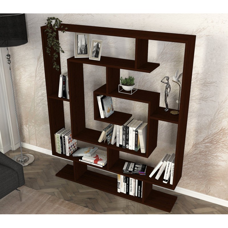 Βιβλιοθήκη - Sarmasik - Χρώμα Wenge - 125x22x150εκ