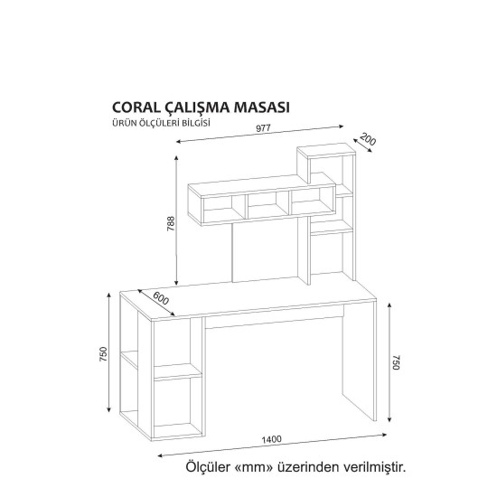 Hanah Home Study Desk Coral - White, Cordoba White
Cordoba