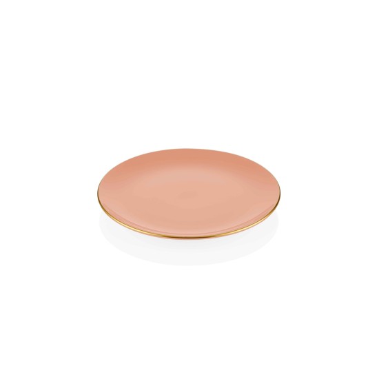 Ceramic Dessert Plate Set (6 Pieces) BSC0015 Salmon