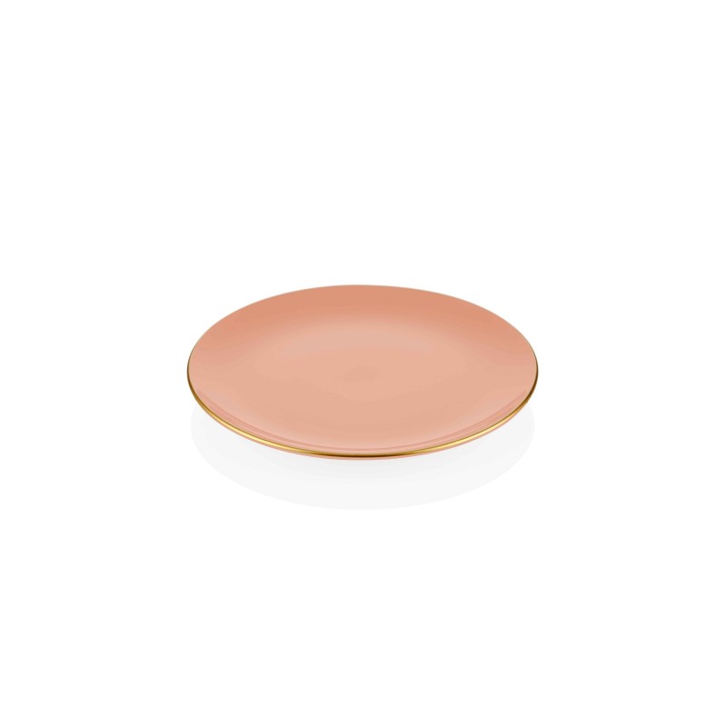Ceramic Dessert Plate Set (6 Pieces) BSC0015 Salmon
