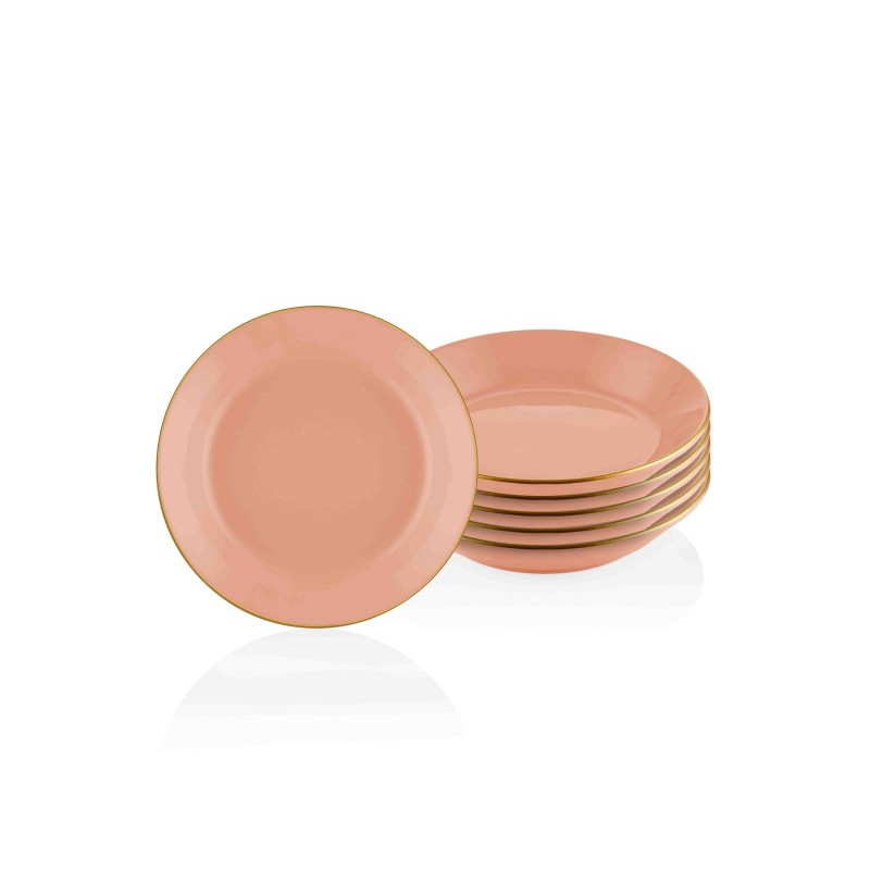 Plate Set (6 Pieces) BSC0017 Salmon