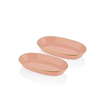 Service Plate Set (2 Pieces) BSC0020 Salmon