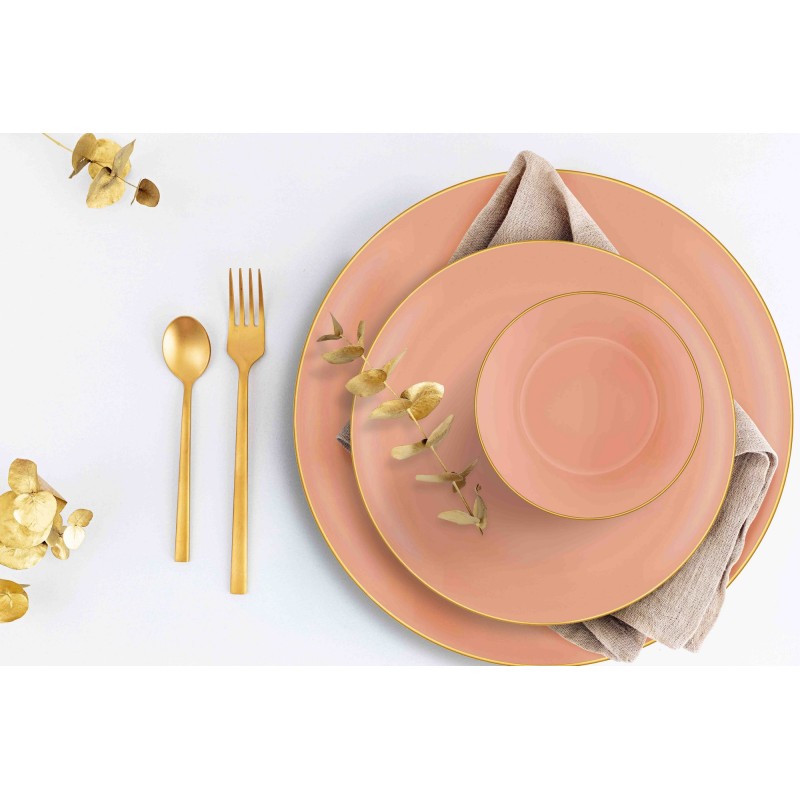 Hermia Dinner Set (24 Pieces) BSC0021 Salmon