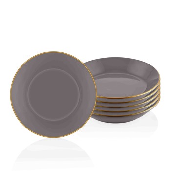 Plate Set (6 Pieces) BSC0024 Grey