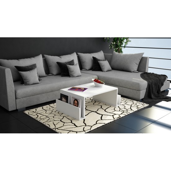 Coffee Table Magazin - White White Coffee Table Magazin - White White