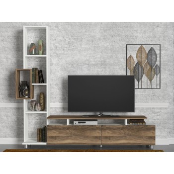 TV Unit Tulip - White, Walnut White
Walnut