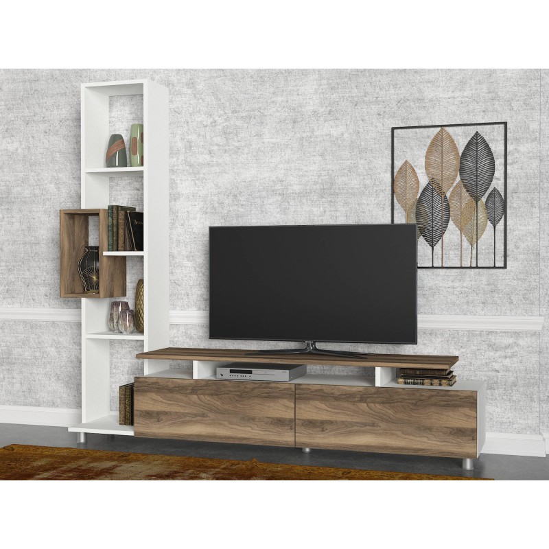 TV Unit Tulip - White, Walnut White
Walnut