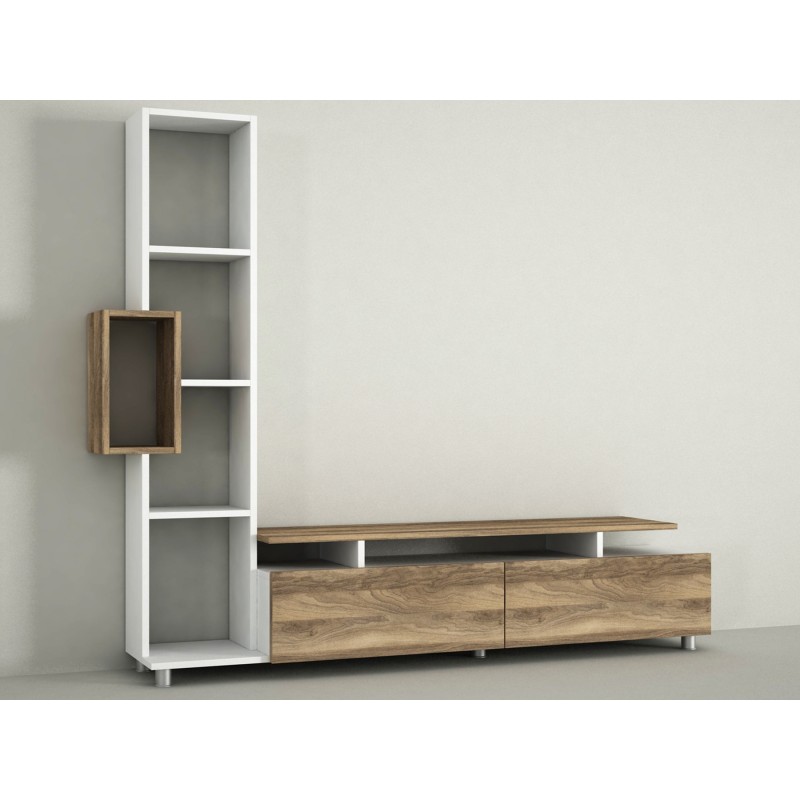 TV Unit Tulip - White, Walnut White
Walnut