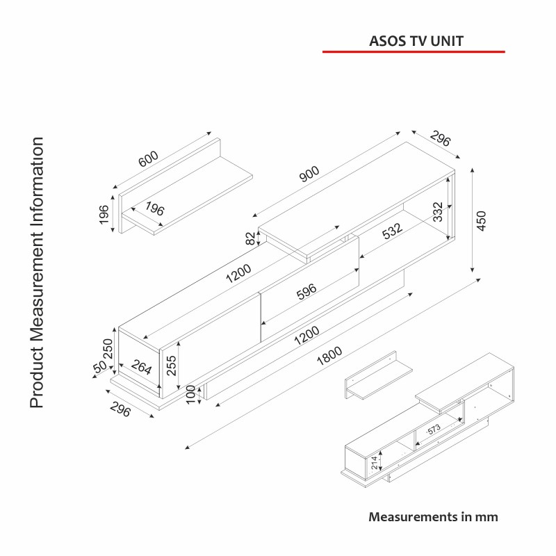 TV Unit Asos - White White