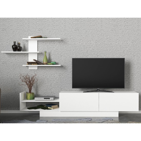 TV Unit Egemen - White White TV Unit Egemen - White White