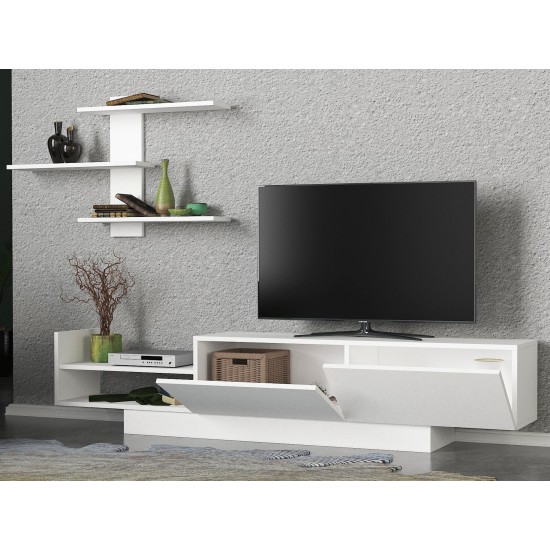TV Unit Egemen - White White TV Unit Egemen - White White