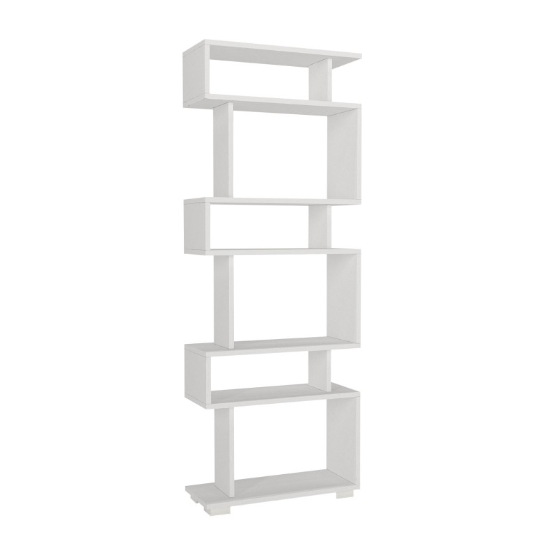 Βιβλιοθήκη - Blok - Χρώμα Λευκό - 60x20x165εκ