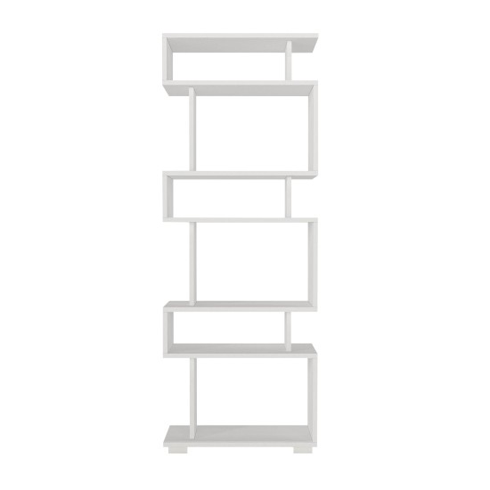 Βιβλιοθήκη - Blok - Χρώμα Λευκό - 60x20x165εκ