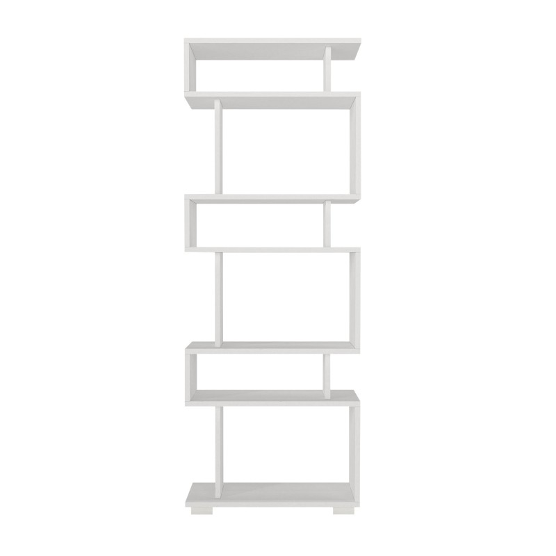 Βιβλιοθήκη - Blok - Χρώμα Λευκό - 60x20x165εκ