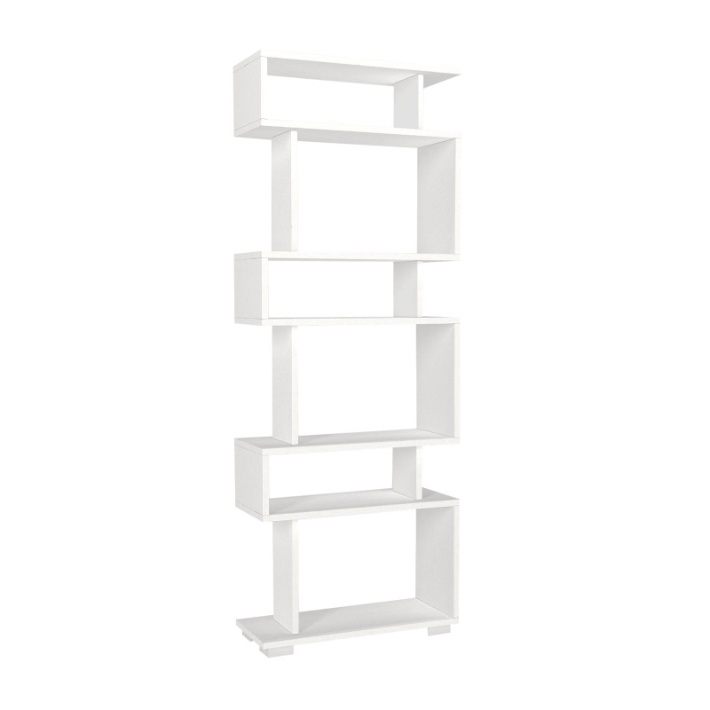 Βιβλιοθήκη - Blok - Χρώμα Λευκό - 60x20x165εκ