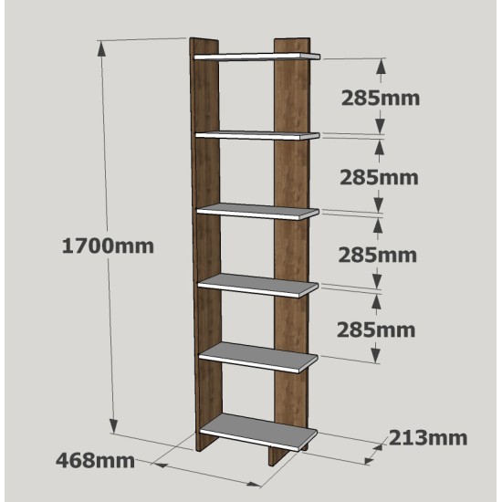 Bookshelf Order - White, Walnut White
Walnut