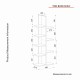 Βιβλιοθήκη - Tree - Χρώμα Λευκό - 45x22x121εκ