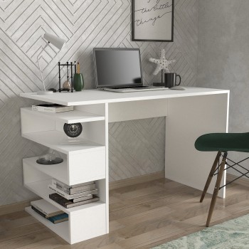 Study Desk Snake - White White