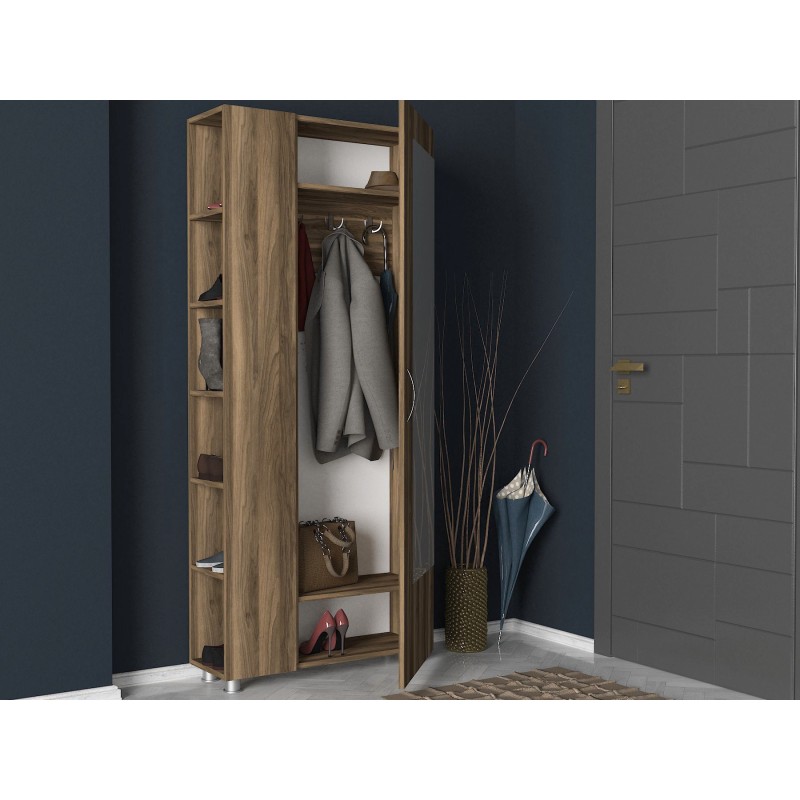 Hall Stand Meyra - Walnut Walnut