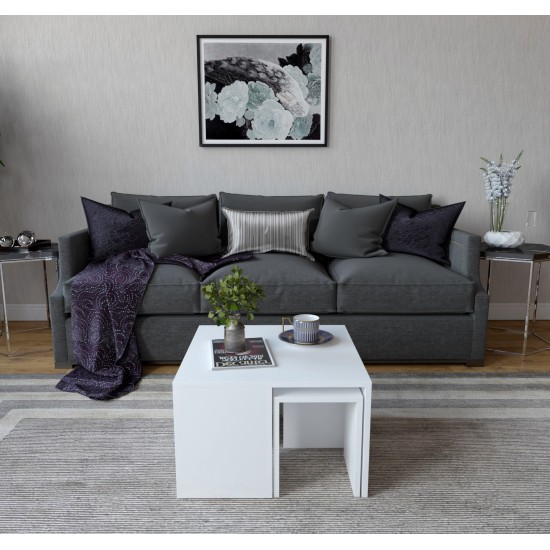 Coffee Table Set Ortanca - White White Hanah Home Coffee Table Set Ortanca - White White