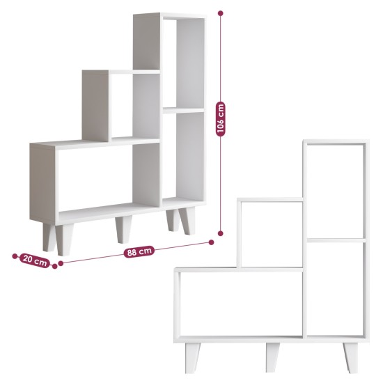 Bookshelf Nisa - White White Bookshelf Nisa - White White