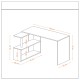 Hanah Home Study Desk Gelincik - White White