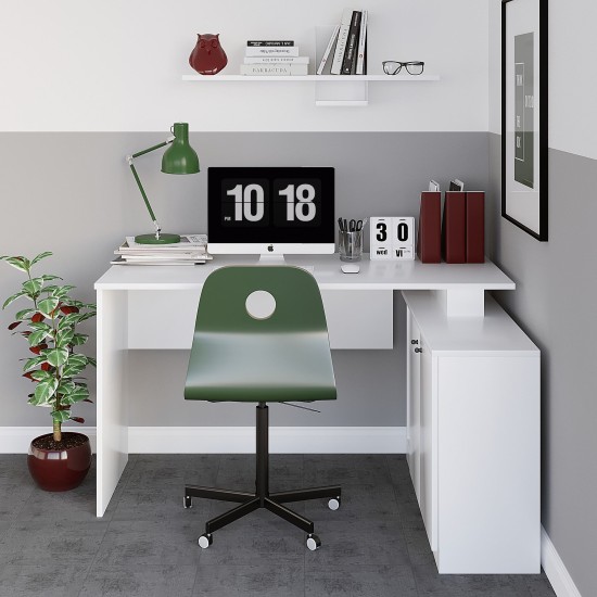 Study Desk Basak Calisma Masası - White White Study Desk Basak Calisma Masası - White White