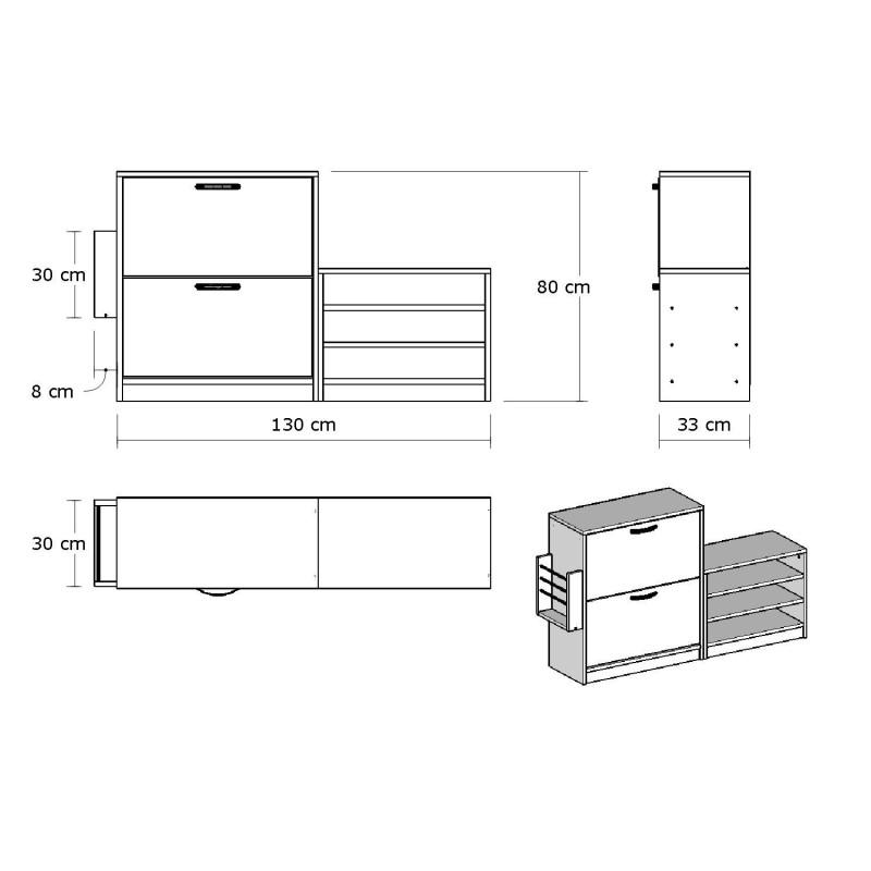 Shoe Cabinet Trend - White White