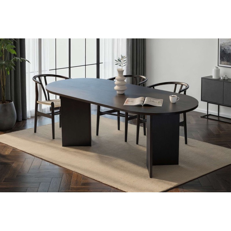 Dining Table Sabella - Wood Black Wood Black