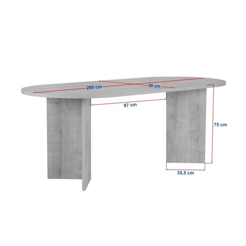 Dining Table Sabella - Wood Black Wood Black