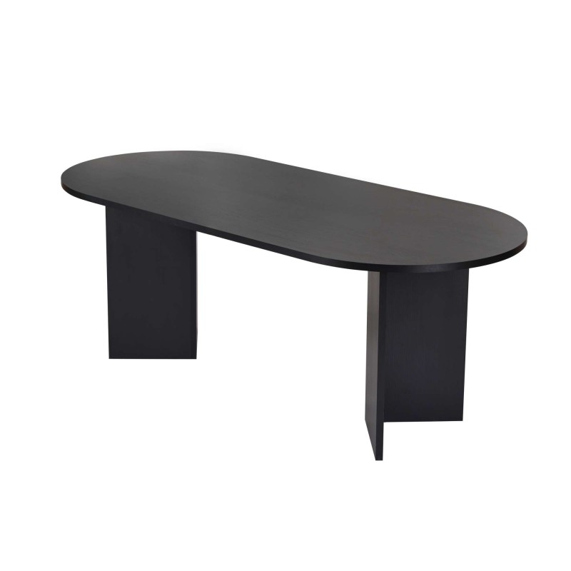Dining Table Sabella - Wood Black Wood Black