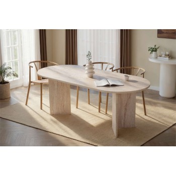 Dining Table Sabella - Travertine Travertine